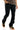 KDNK PANELLED SKINNY FLARE PANTS BLACK