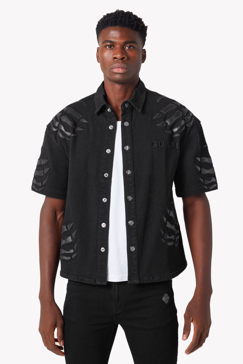 Guapi Shirts GUAPI All Black Hell Dragger Denim Shirt – Hi Level
